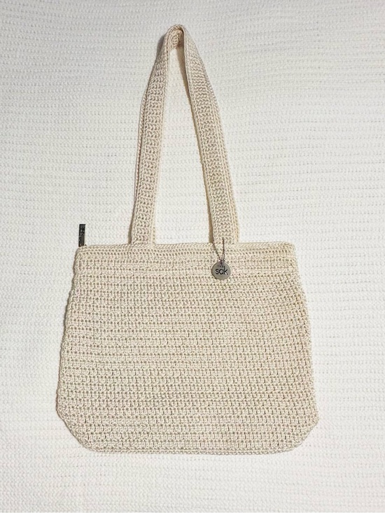 The Sak Handbags - The Sak Y2K Boho Chic Cream Crochet Shoulder Tote